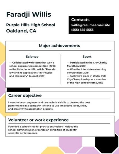 Purple Simple Stylish Simple Resume