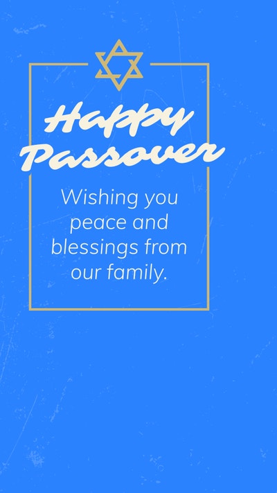 Blue passover template