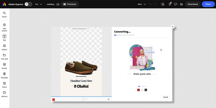 showing the workflow of creating multiple ad placements