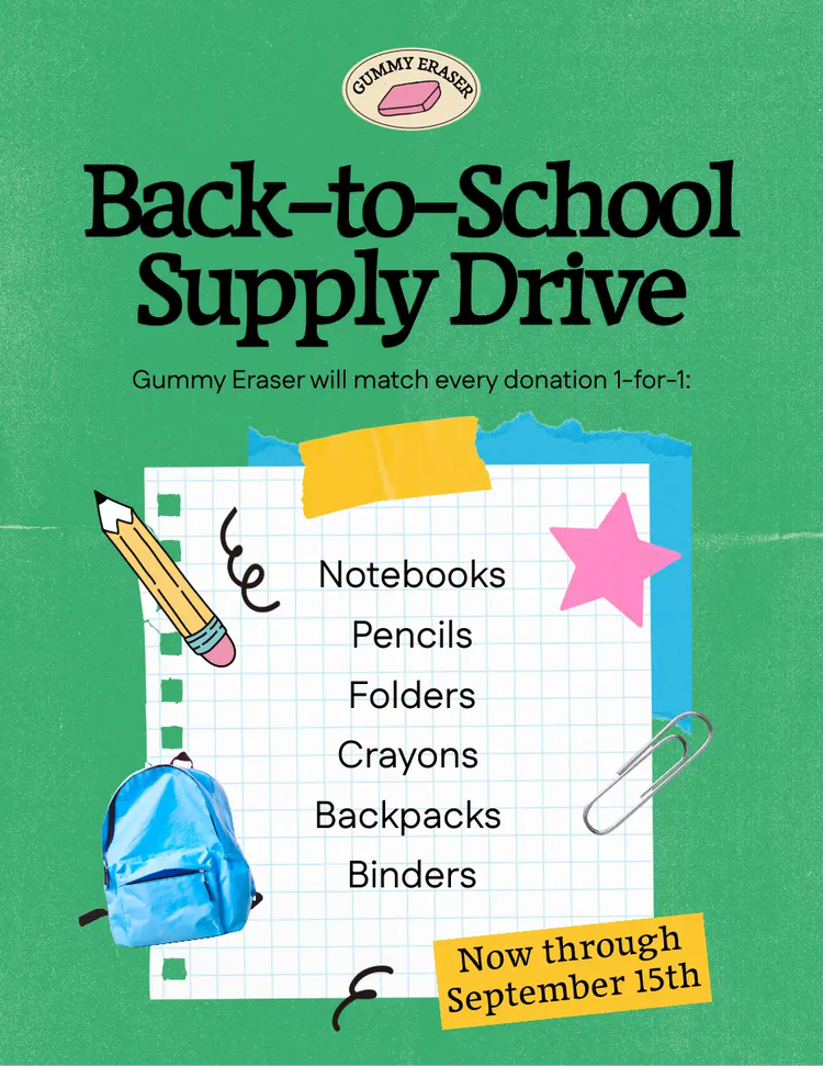 template for a back-to-school supply drive