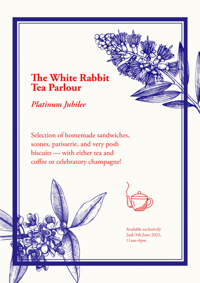 Blue and Red Teahouse A3 Poster Set