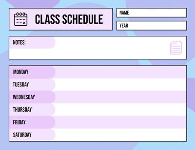 Purple Class Schedule