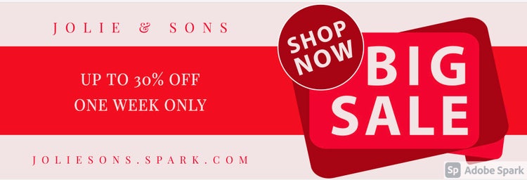 Digital advertising plan: Jolie & Sons banner