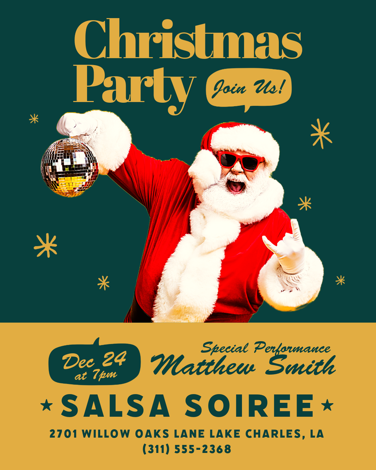 Christmas party advertisement template