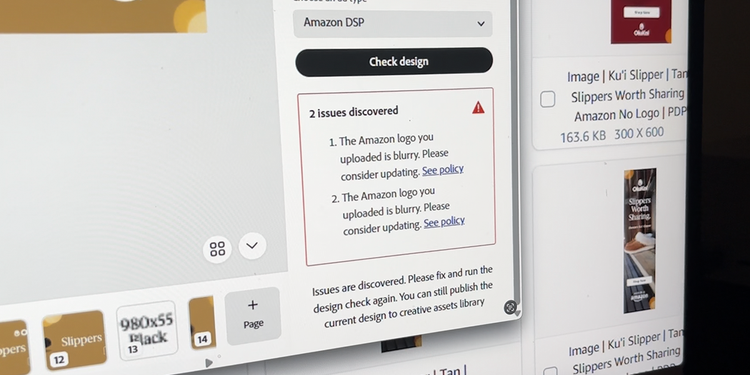 a screenshot of the details of putting together an Amazon ad