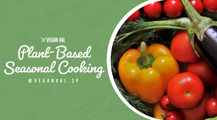 The header for an article titled "Plant-Based Seasonal Cooking"