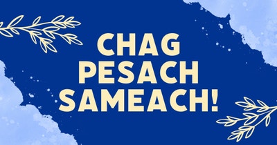 Blue passover template