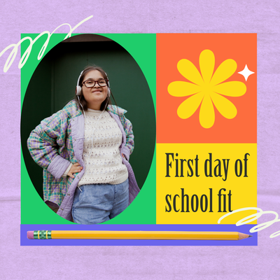 First day of school fit template