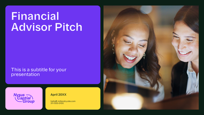 Financial advisor pitch deck template