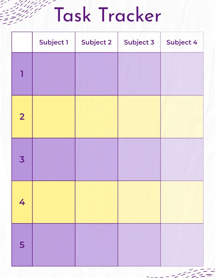 Purple Yellow Student Bullet Journal Planner