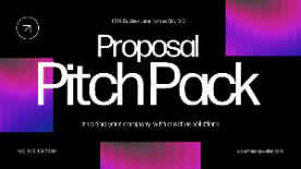 Pitch Pack proposal deck