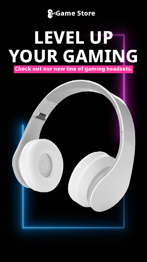 An Instagram Reel promoting a new line of gaming headsets