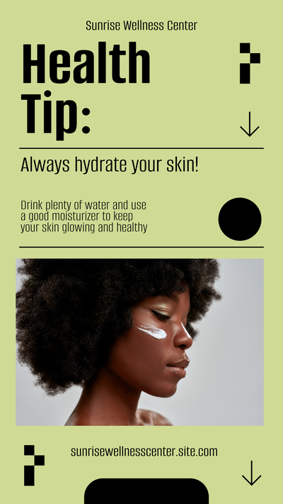 Green health tip poster