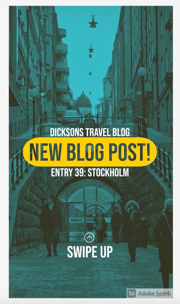 Dicksons travel blog Instagram story