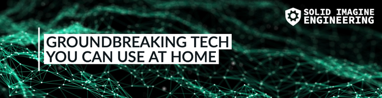 A LinkedIn banner promoting the Solid Imagine Engineering company with the slogan "groundbreaking tech you can use at home"