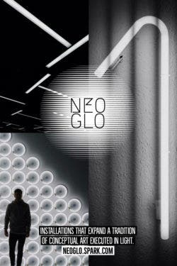 Black and white image advertising for an exhibition