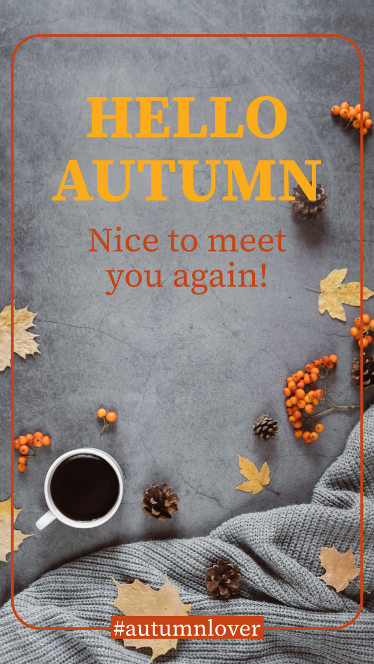 Hello autumn template