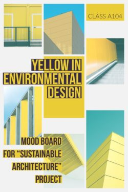 Architectural Moodboard in yellow design