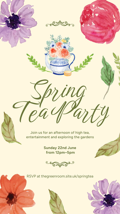 Spring tea party template