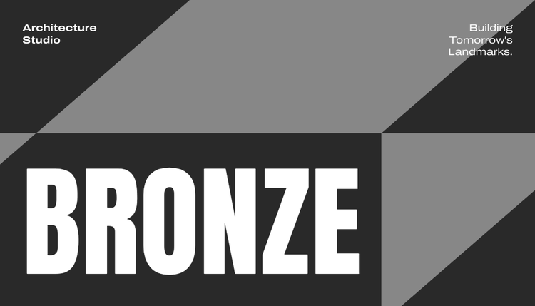 Adobe Express business card template for architecture studio in grey and black