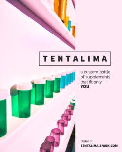 Pink image advertising for supplements