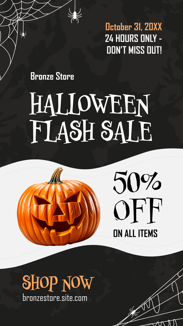 Halloween flash sale template