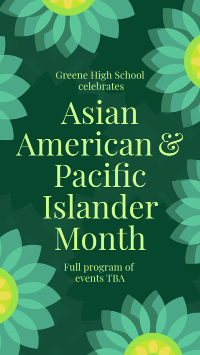 Asian pacific islander heritage month template in green