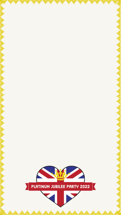 Yellow Blue and Red British Jubilee Snapchat Filter