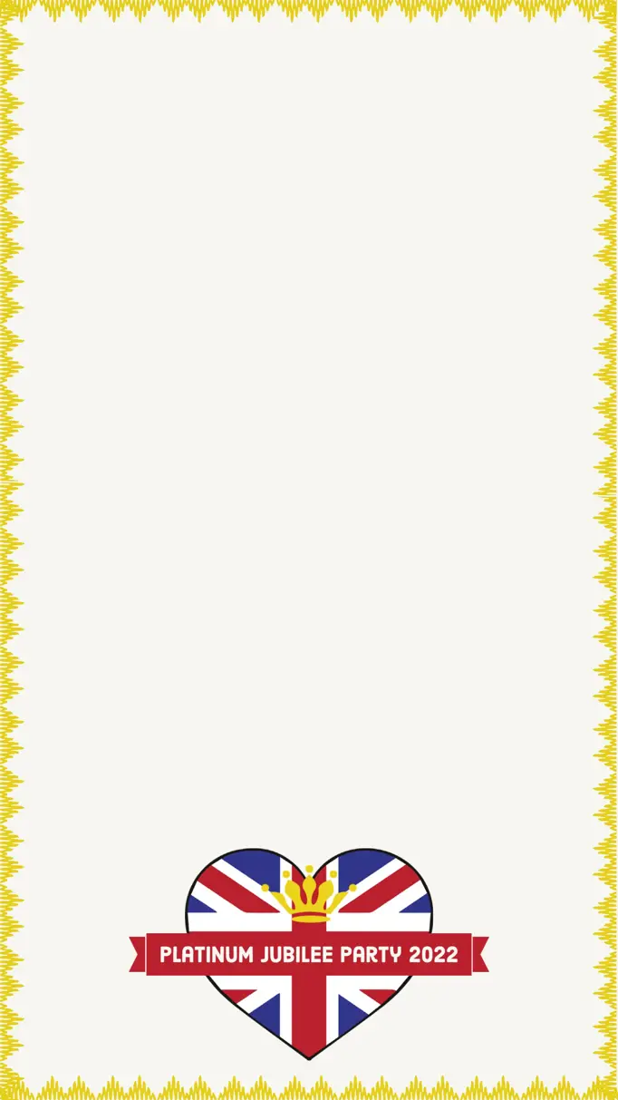 Yellow Blue and Red British Jubilee Snapchat Filter