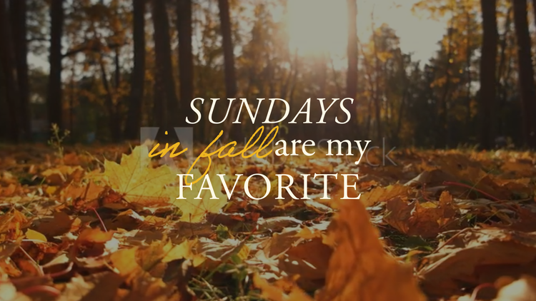 Sundays in fall are my favorite template
