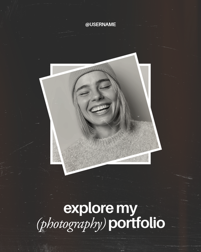 Photography portfolio cover page