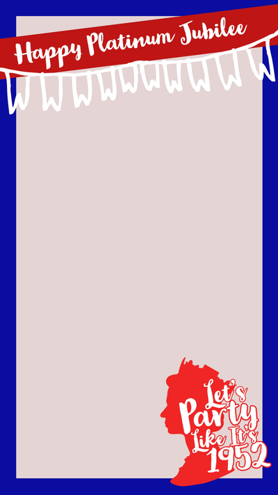 Blue and Red British Jubilee Snapchat Filter