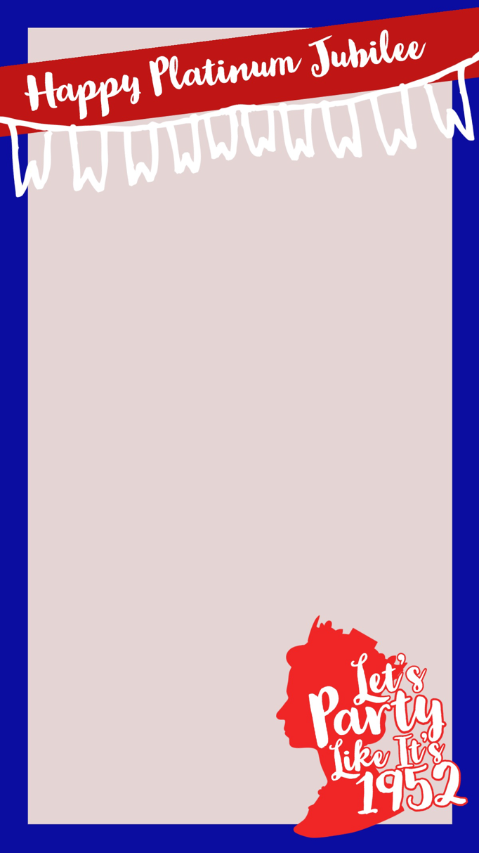Blue and Red British Jubilee Snapchat Filter