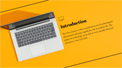 Yellow introductory presenttion slide