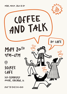 A screenshot of a community gathering invitation template