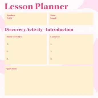 Red And Pink Shapes Lesson Plan