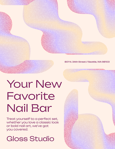 nail bar advertisement template