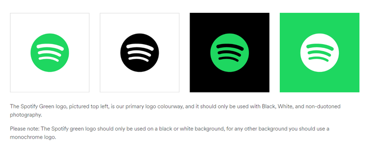 Why you need brand guidelines: Spotify logo colors
