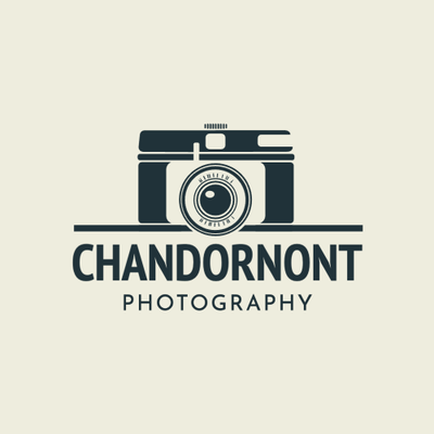 A logo for Chandornont Photography with two crisp fonts