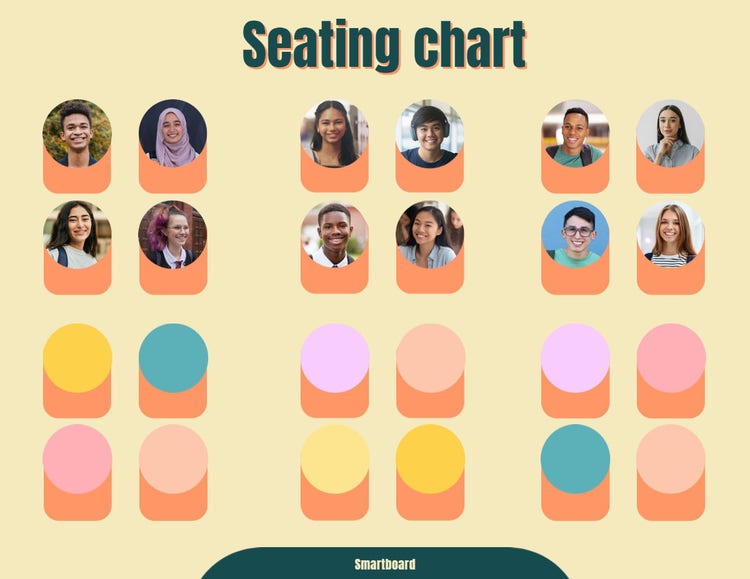 Yellow Cute Seating Chart