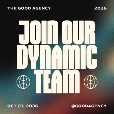 "Join our dynamic team" social media recruitment graphic