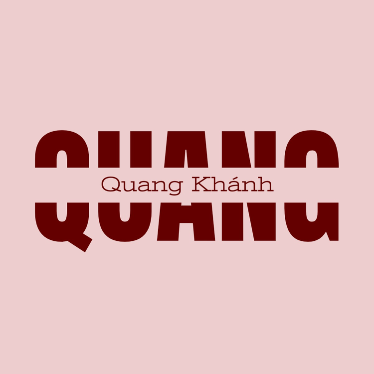 Quang Khánh company logo written in the fonts Anton and Stint Ultra Expanded
