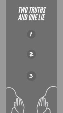 Grey image to be used for a game of two truths and one lie