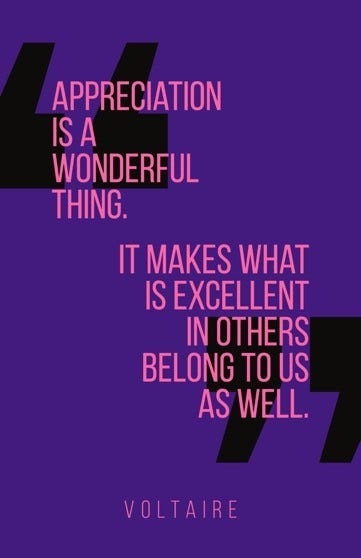 Purple & Pink Minimal Modern Quote Poster