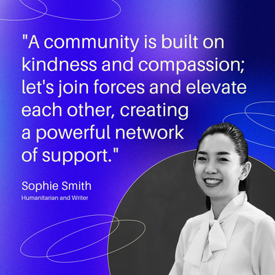 National nonprofit quote template in blue