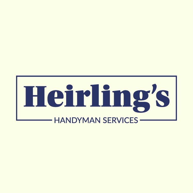 Heirling's Handyman Services text-only logo written in the fonts Utopia Std and Lato