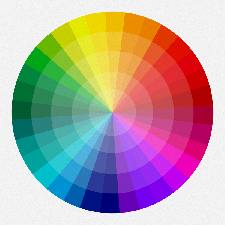 a 12-hue color wheel