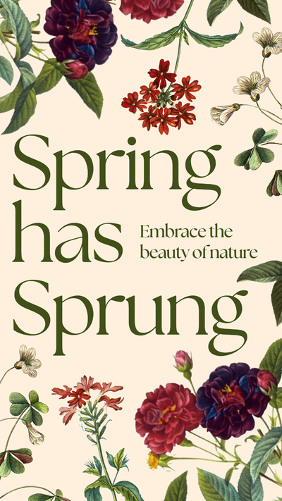 Spring has sprung greeting card template