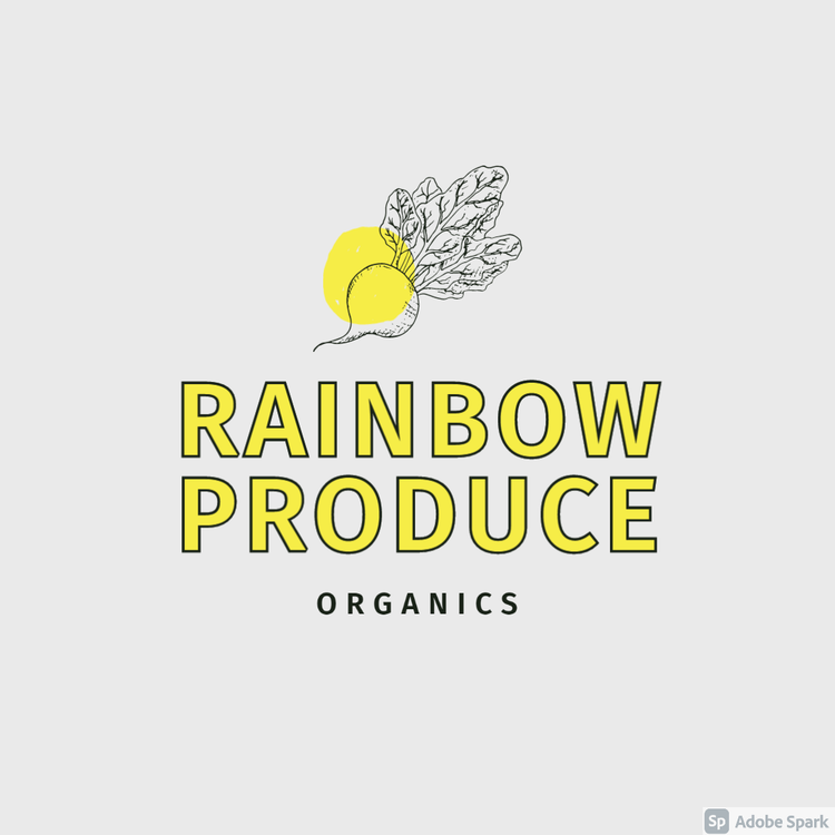 A logo for an organic produce company created with Adobe Spark