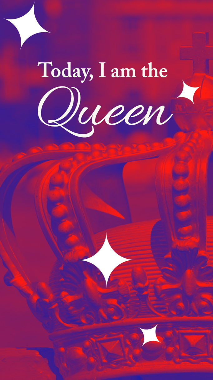 Red & Blue I Am Queen Platinum Jubilee Instagram Story